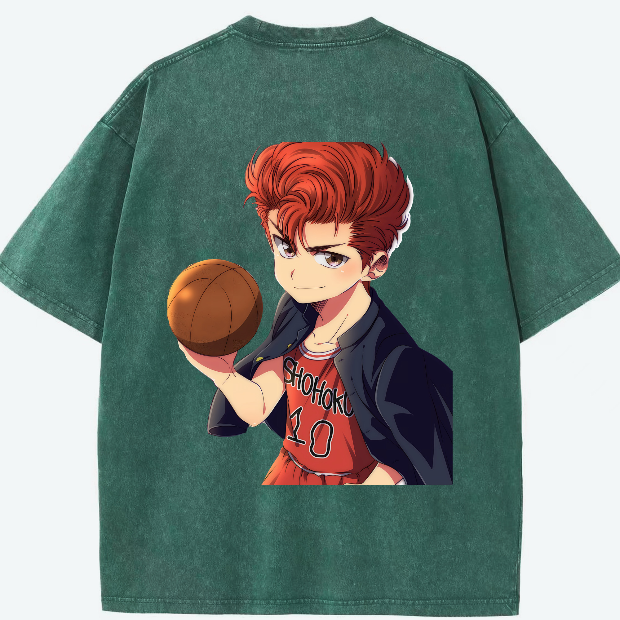 （画像用） SLAM DUNK／スラムダンク 綿100% ヴィンテージ風 半袖Tシャツ（背面プリント）